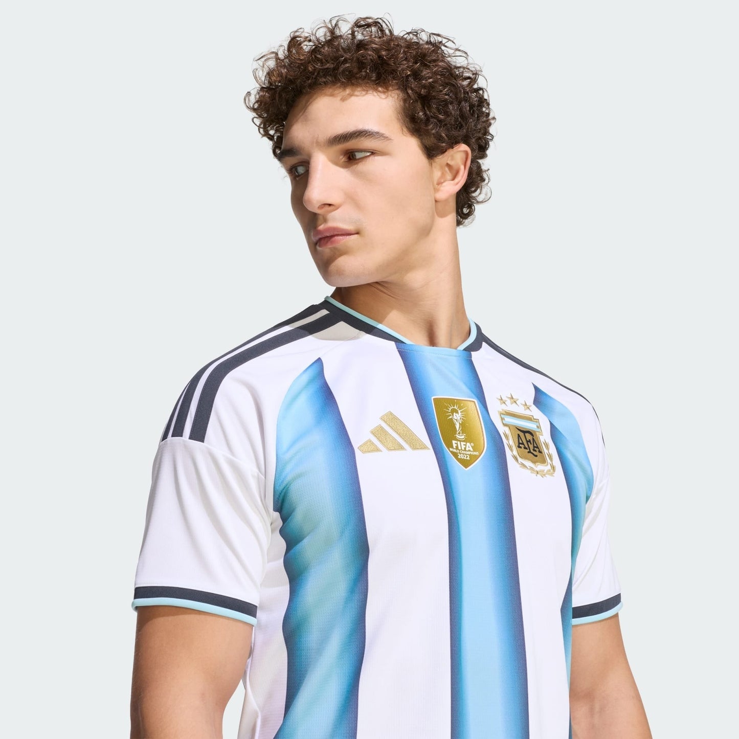 Camisa Argentina I 26/27 - Torcedor Adidas Masculina + Patch Campeão do Mundo