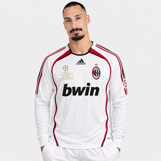 Camisa Milan II 2006/2007 Manga Longa - Retrô - Branca