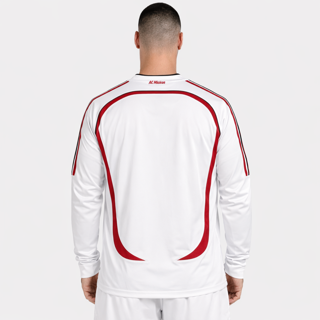 Camisa Milan II 2006/2007 Manga Longa - Retrô - Branca