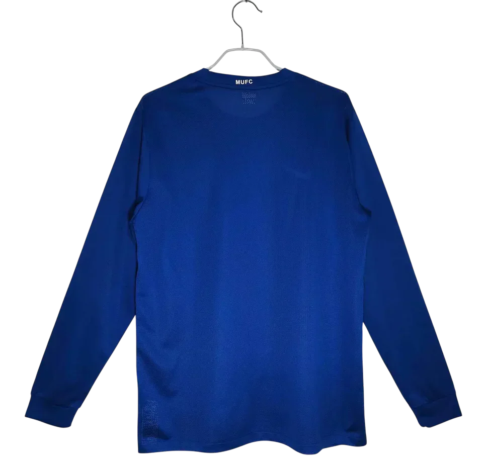 Camisa Manchester United III 2008/2009 Manga Longa - Retrô - Azul