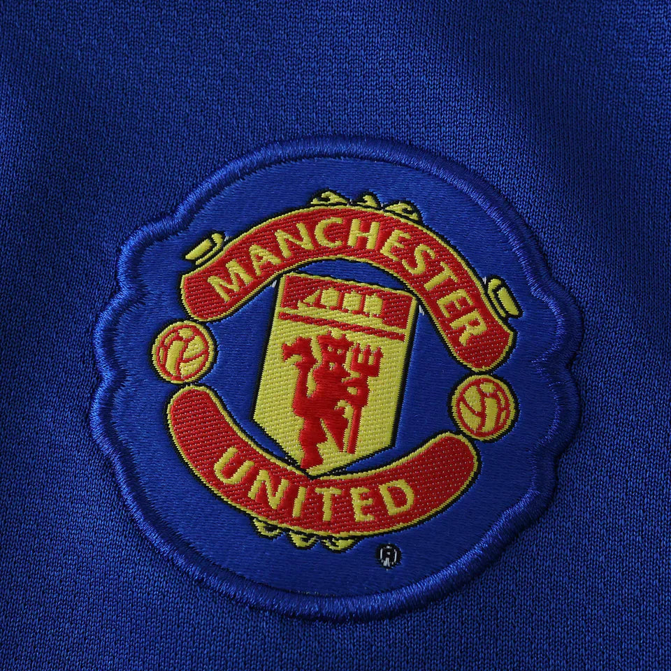 Camisa Manchester United III 2008/2009 Manga Longa - Retrô - Azul