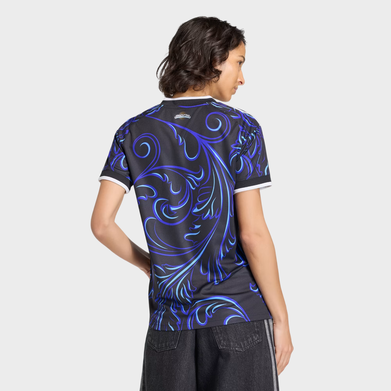 Título Camisa Feminina Argentina II 26/27 - Torcedor Adidas + Patch Campeão do Mundo