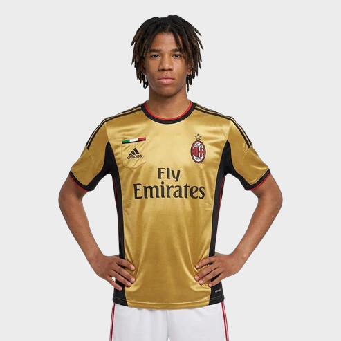 Camisa Milan III 2013/2014 Adidas Torcedor - Dourada - Retrô