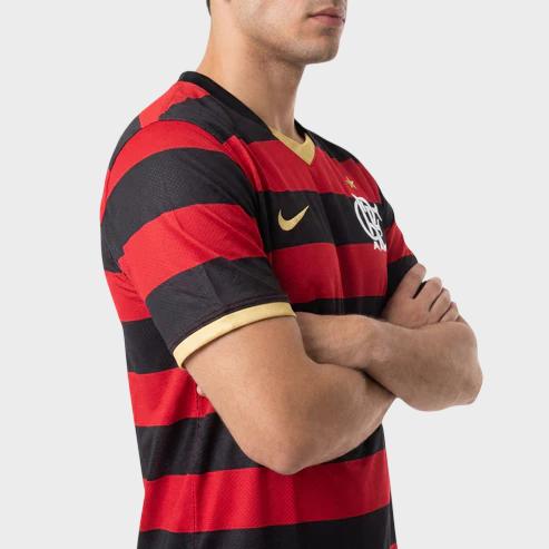 Camisa Flamengo I 2008/2009 Retrô - Vermelha e Preta