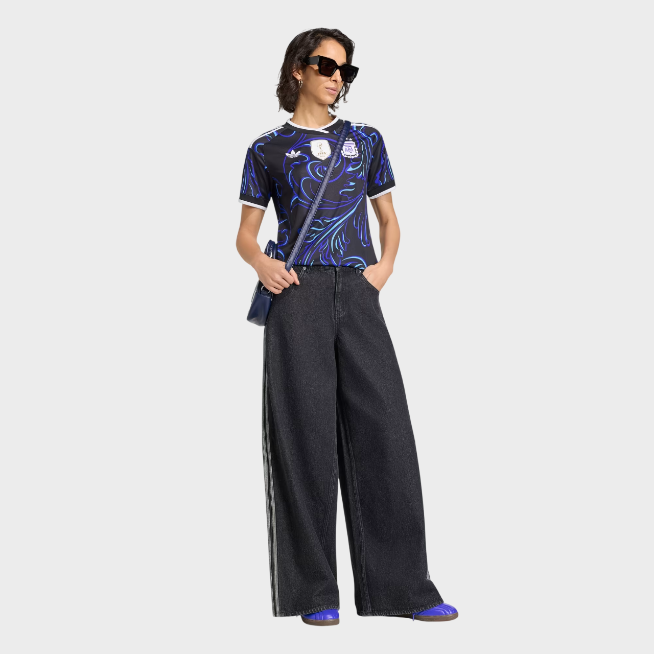 Título Camisa Feminina Argentina II 26/27 - Torcedor Adidas + Patch Campeão do Mundo