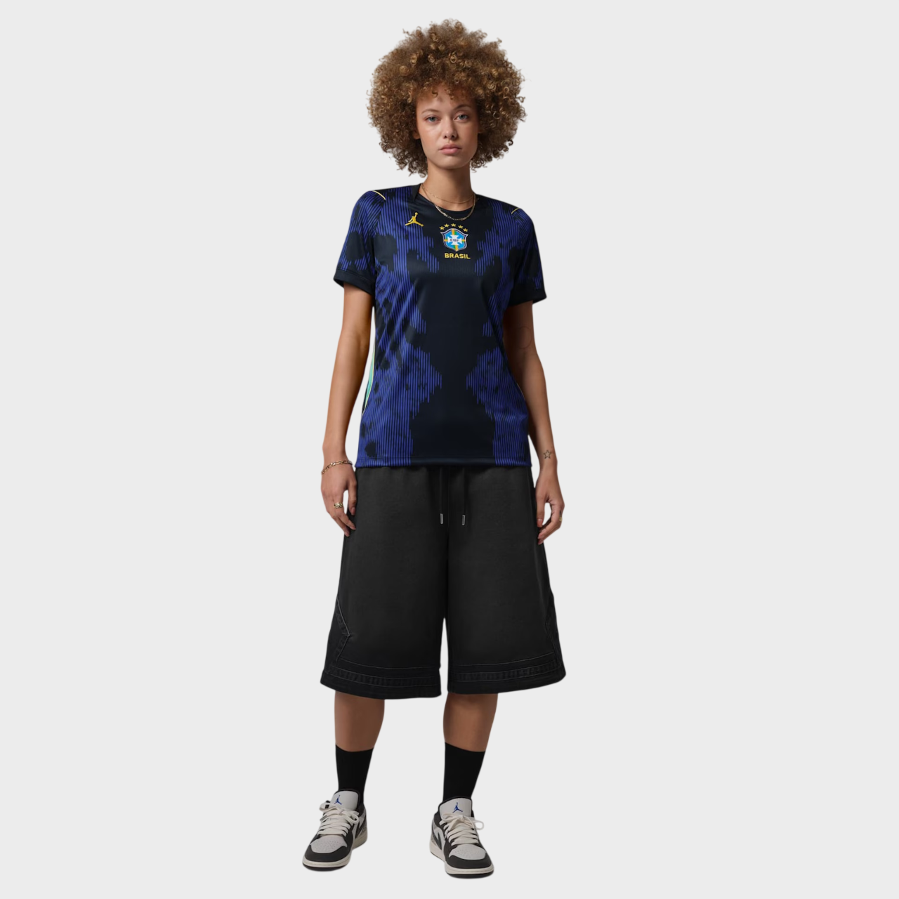 Camisa Seleção Brasileira Feminina II 26/27 - Torcedor Nike X Jordan - Azul