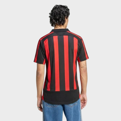 Camisa Milan I 2006/2007 Adidas Torcedor - Vermelha e Preto - Retrô