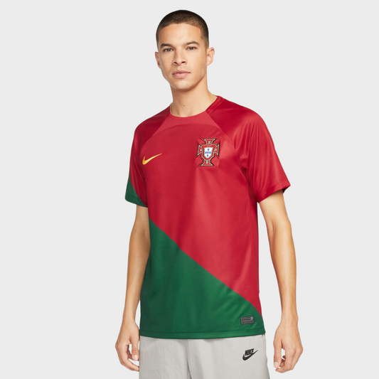 Camisa Portugal I 2022 - Torcedor Nike Masculina - Vermelha e Verde - Retrô